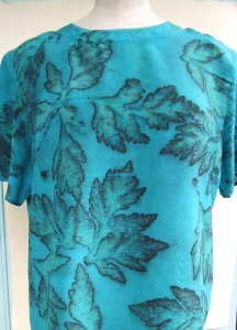 upcycled ecoprinted top