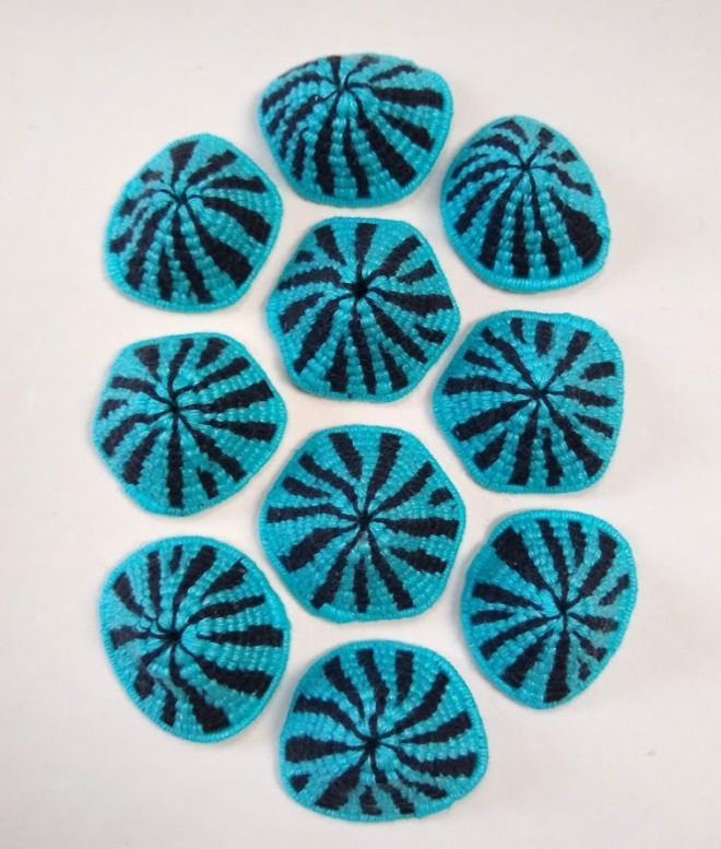 coiled turquoise tortoise scutes